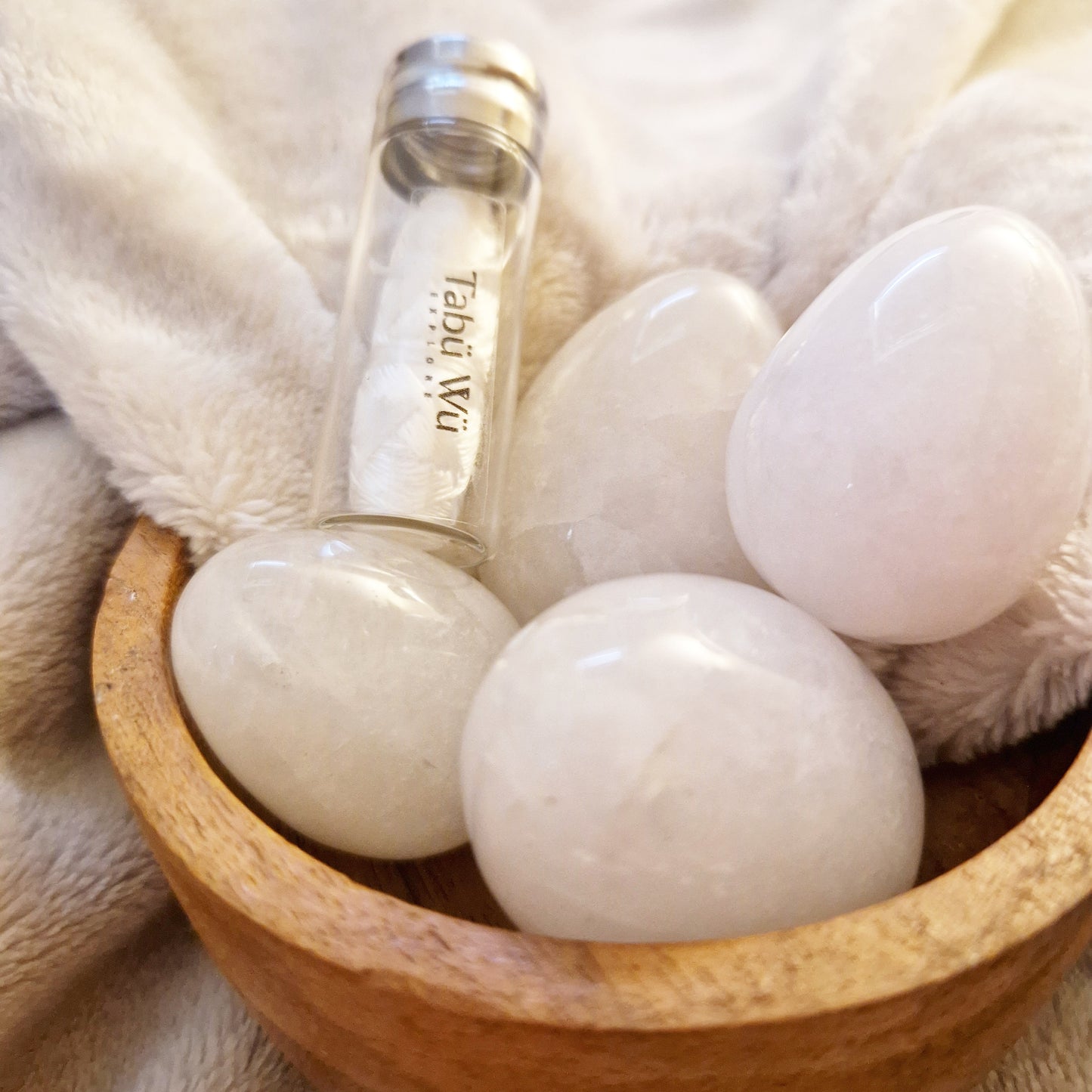 Yoni Egg - Drilled With String - Brazilian Clear Quartz