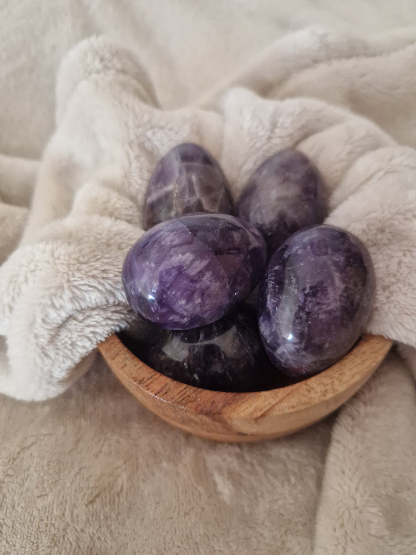 Yoni Egg - Drilled With String - Amethyst